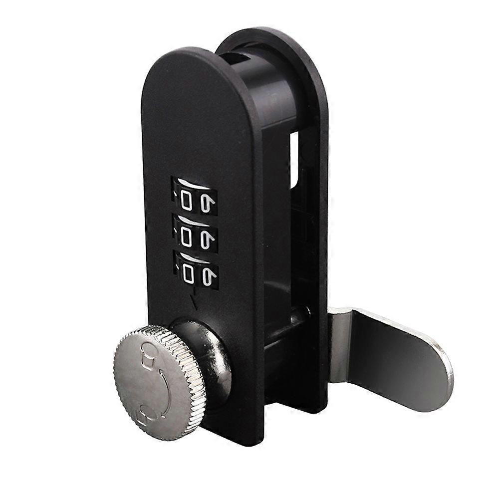 Storage Cabinet Drawer Security Lock Mailbox Black Plastic File Storage Security 1Set