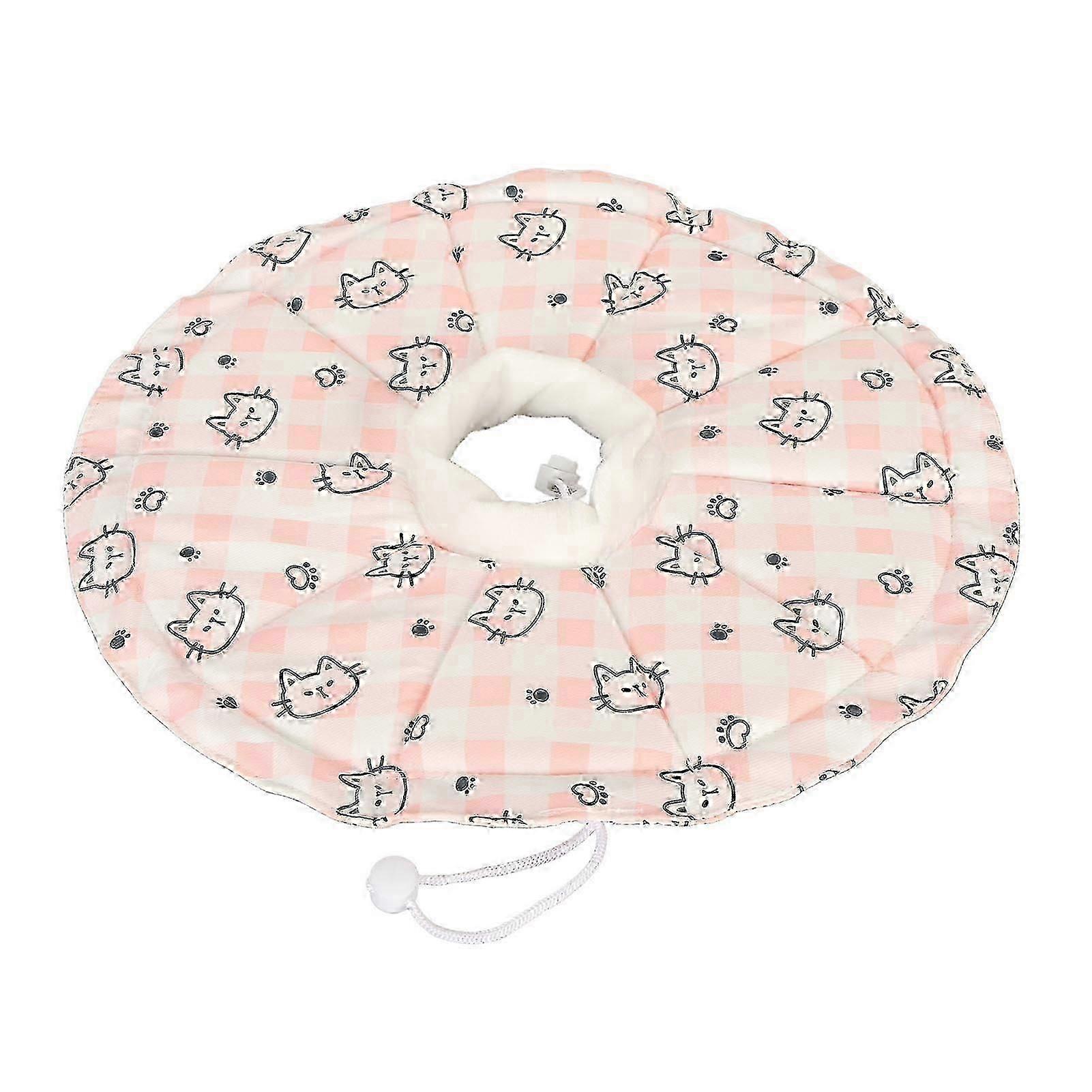 Cat Cone Collar Drawstring Adjustable Prevents Licking and Biting Waterproof