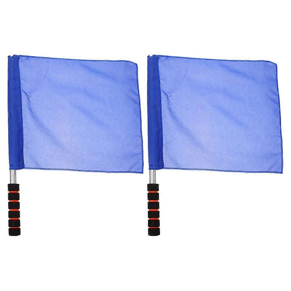 Soccer Referee Flags Hand Signaling For Athletic Training Safety Communication Rectangular Shape 2Pcs