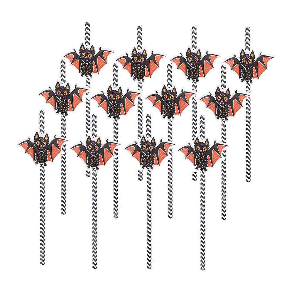 Creative Halloween Party Tableware Bat Shape Multi Color 12Pcs