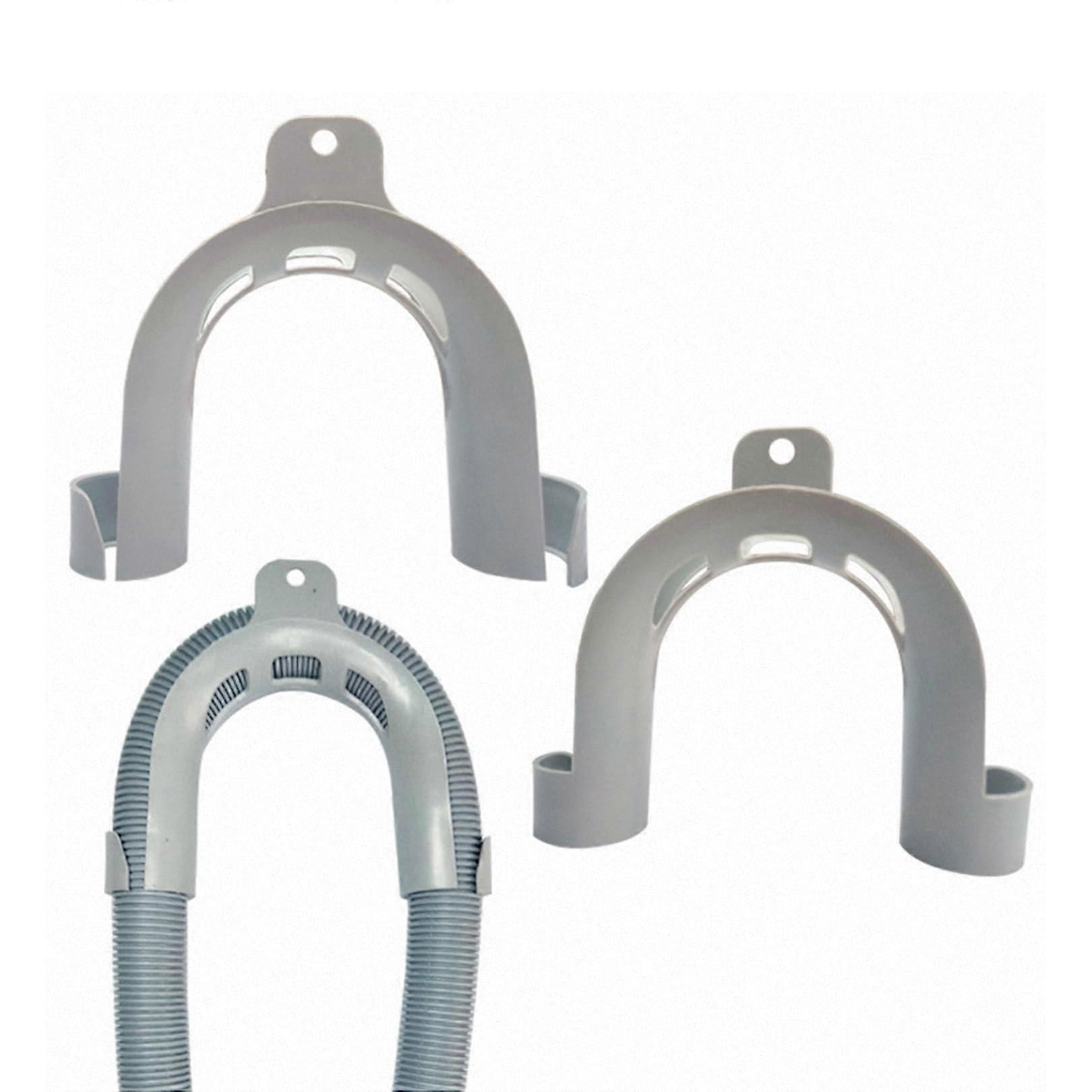 Universal Mounting Elbow Hose Holder - Pack of 2 U-Shaped Plastic Drain Hose Bracket for Washing Machine and Dishwasher