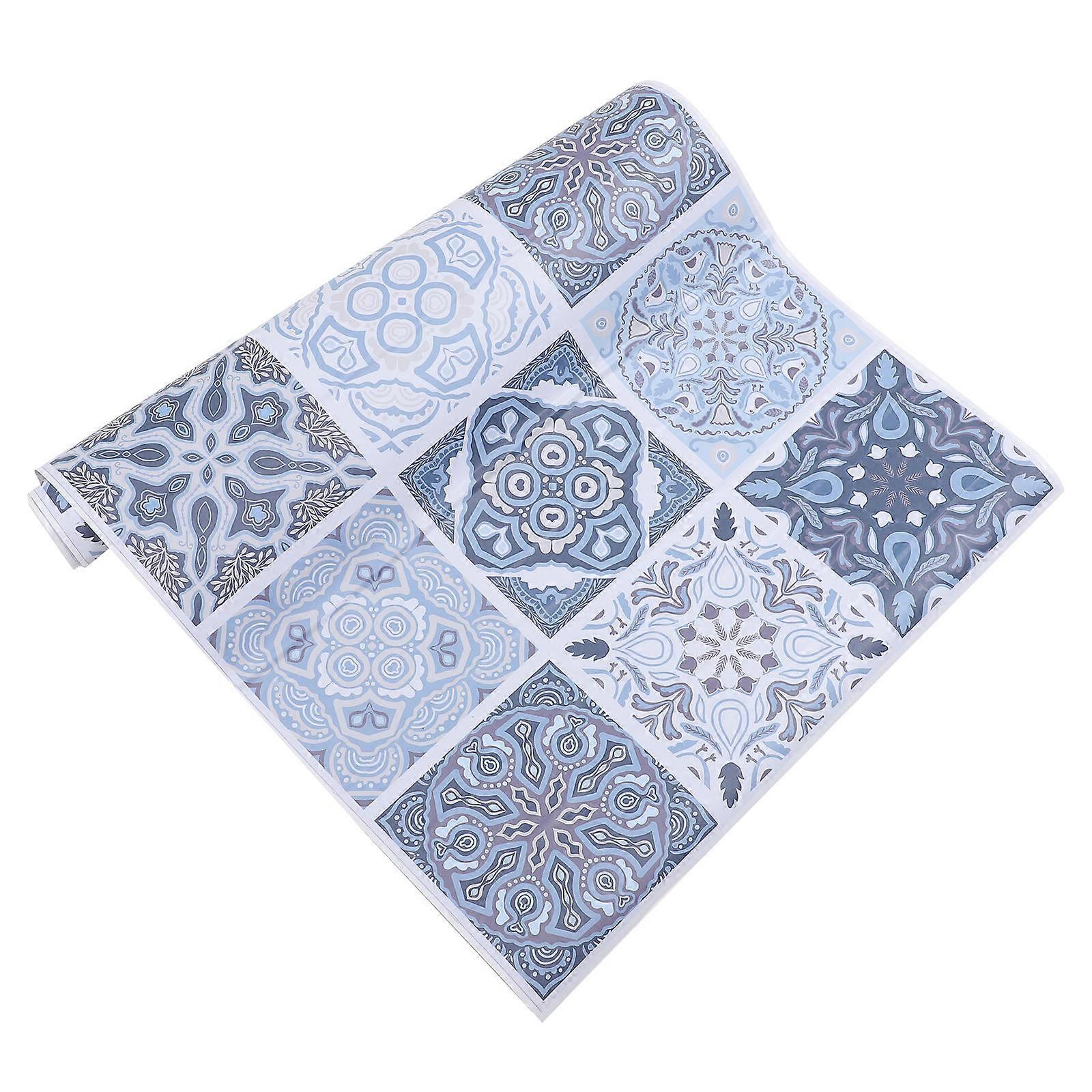 Wall Tile Sticker Rectangular PVC Material For Home Decoration Easy To Peel Waterproof 1Pack