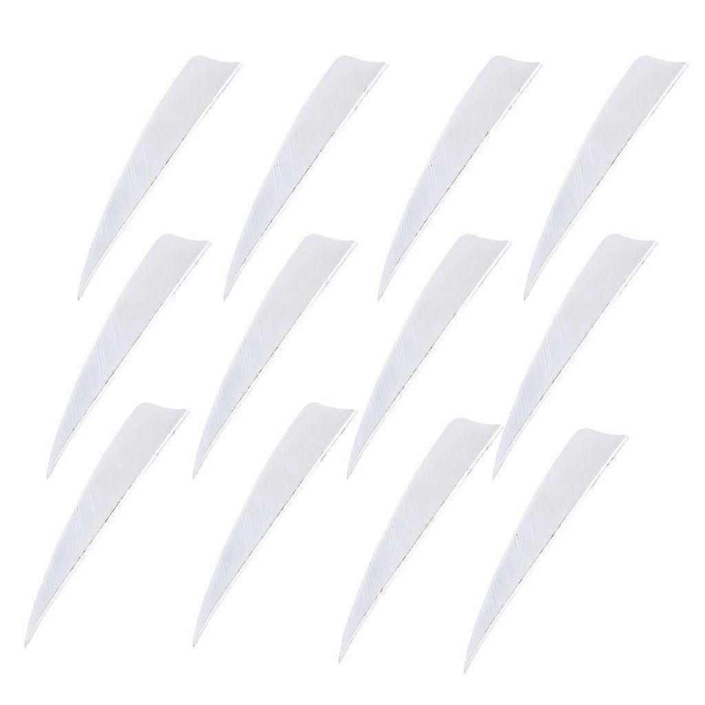 12 stuks 3 inch Feather Arrow Vane Fletchings voor DIY Pijl Boogschieten Boog Wit