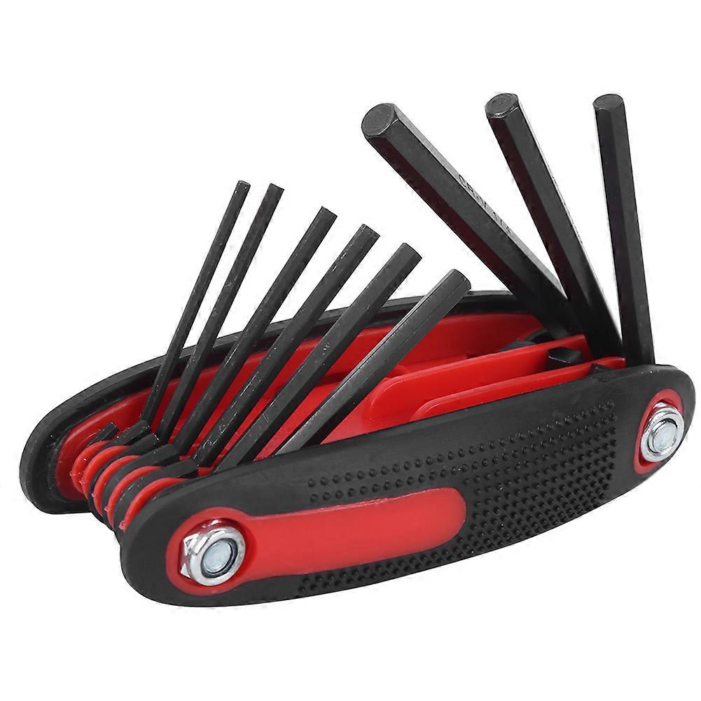 Clé à arc polyvalente 9 en 1 pour flèches, équipement de tir à l'arc en alliage général, rouge