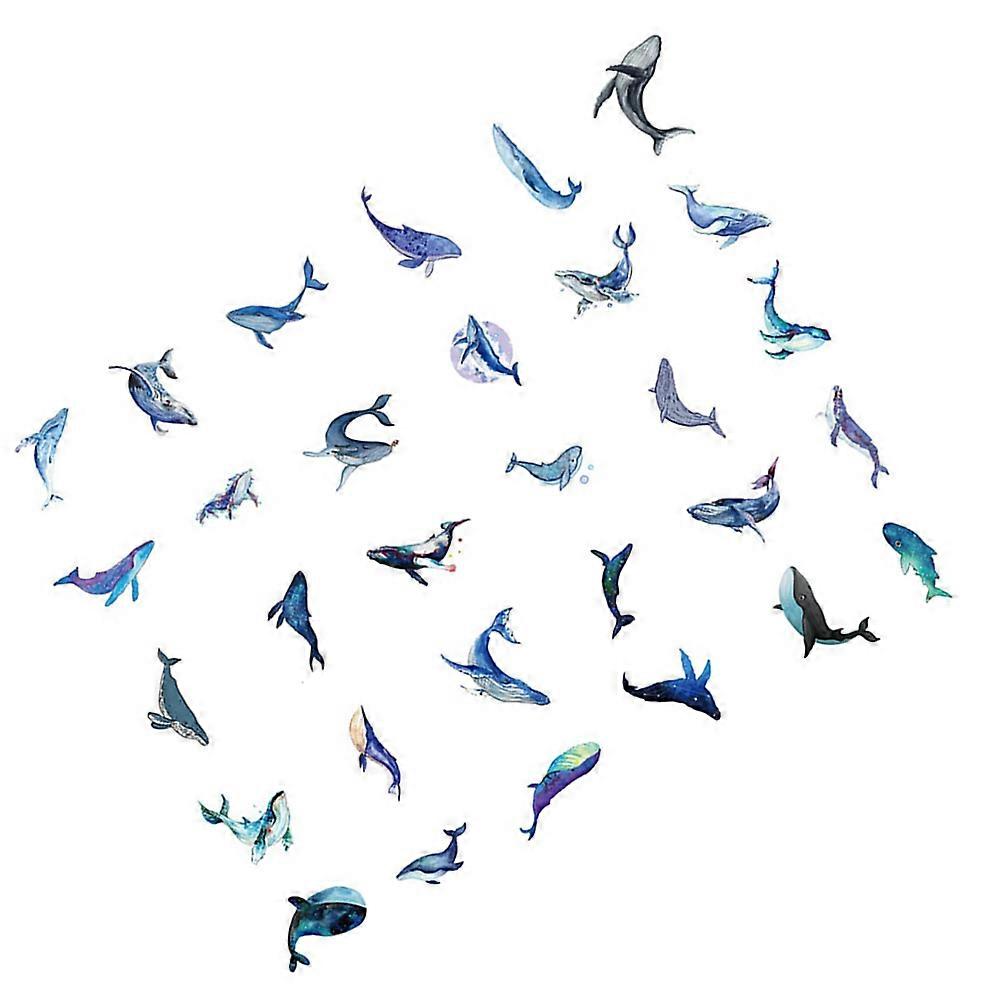 Animal Stickers DIY Design Paper Blue Removable Without Residue for Glass Window Door 3 Sheets