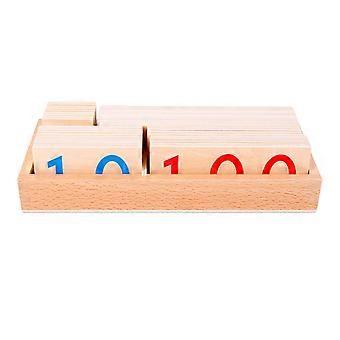 Wooden Montessori Number Cards with Box, Maths Counting Toy for Kids