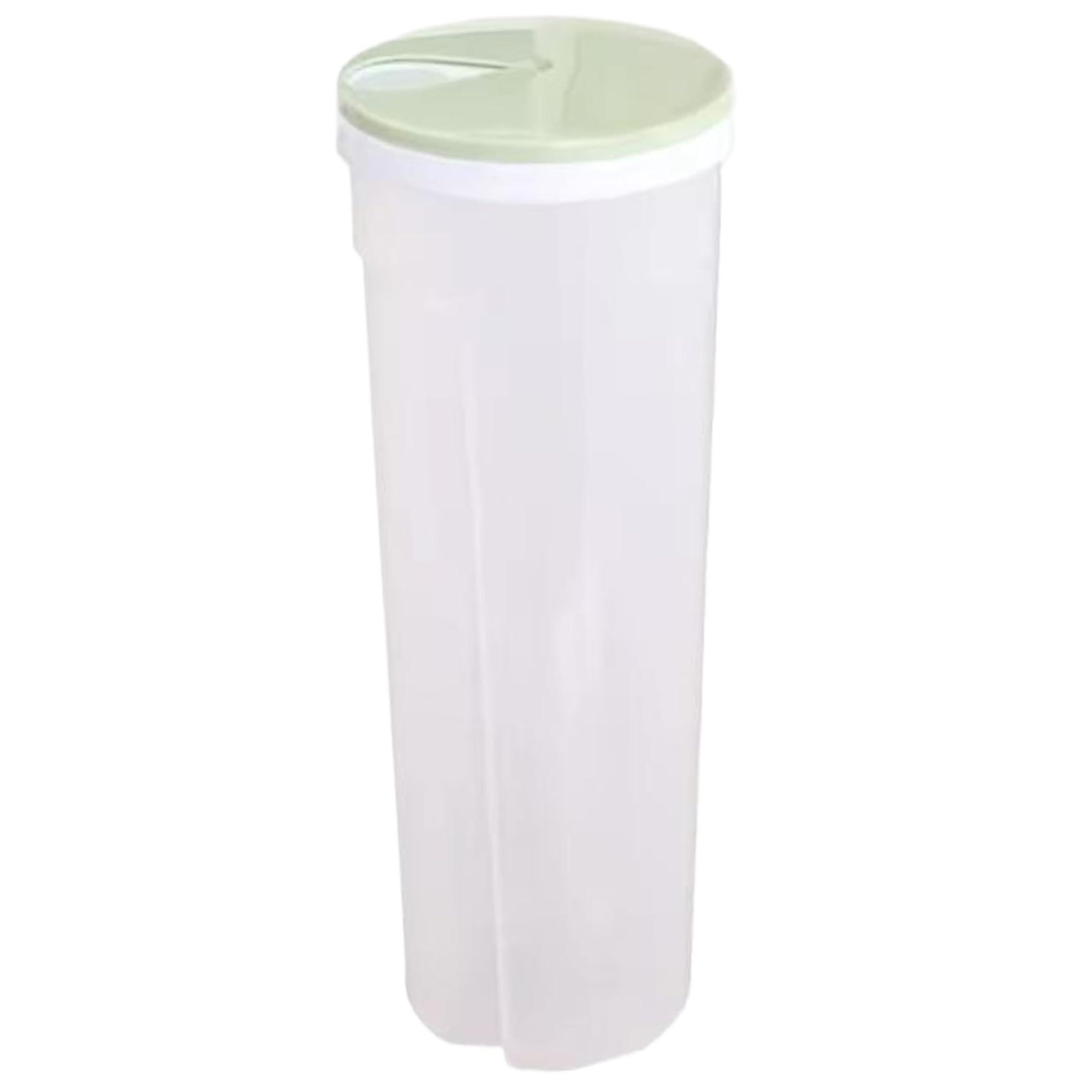 Spaghetti Storage Jar, Clear Plastic Airtight Container with Rotating Lid, Non-Slip Pasta and Bean Storage Solution