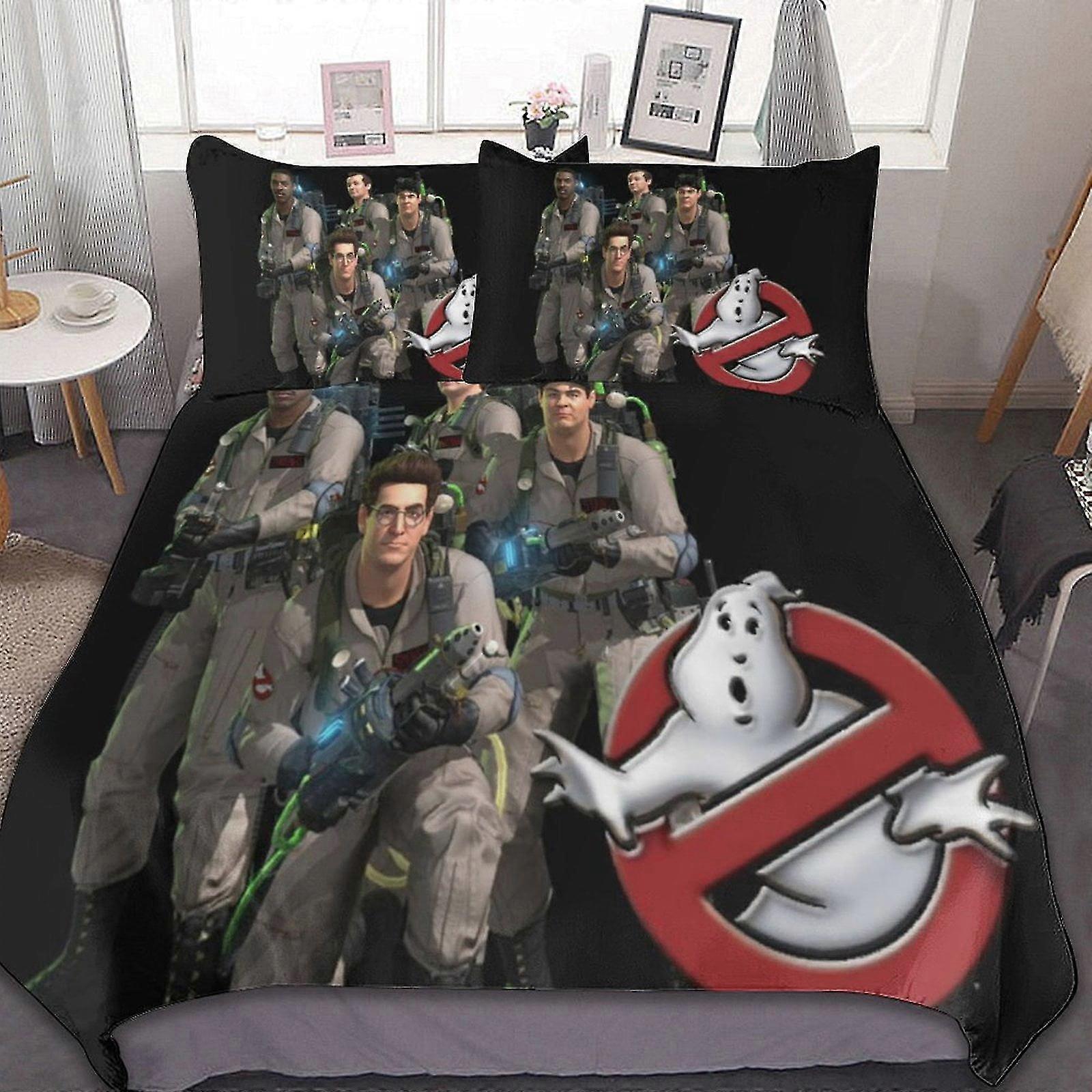 Ghostbusters Inspired 3 Pieces Bedding Sets Comfortable Soft Comforter Sets Bedroom Gifts With 1 Duvet Cover 2 Pillowcases