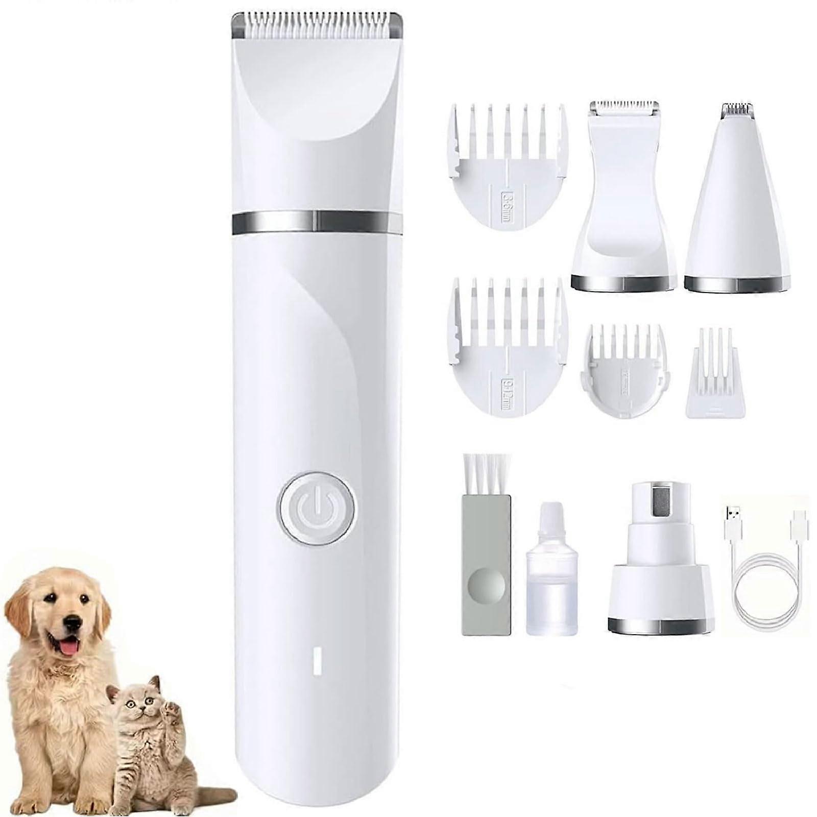 Dr Pfoten Multitrim Pro 4'ü 1 Arada Köpek Makası, Sessiz, Köpekler, Kediler için Şarj Edilebilir