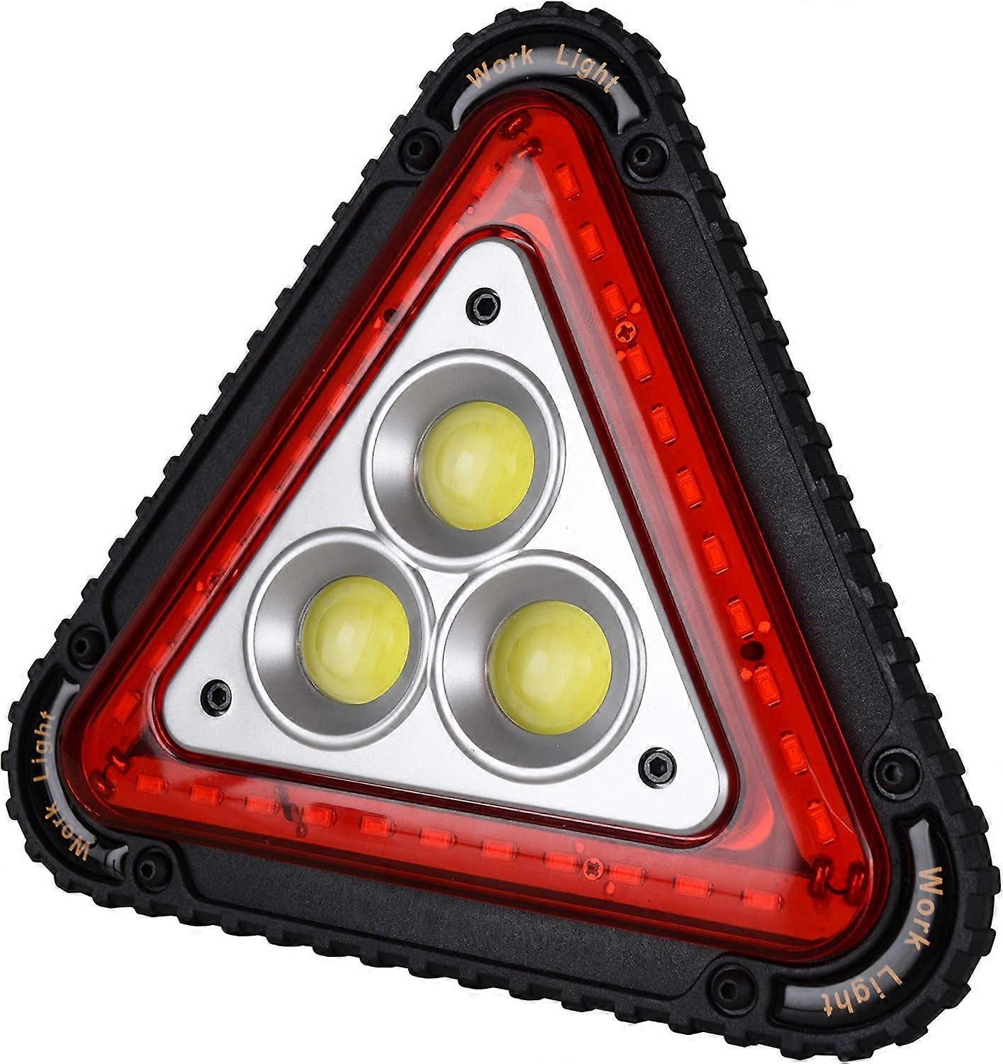 TTMA Warning Triangle LED Work Light Car Road Emergency Lamp USB Rechargeable 4 Modes