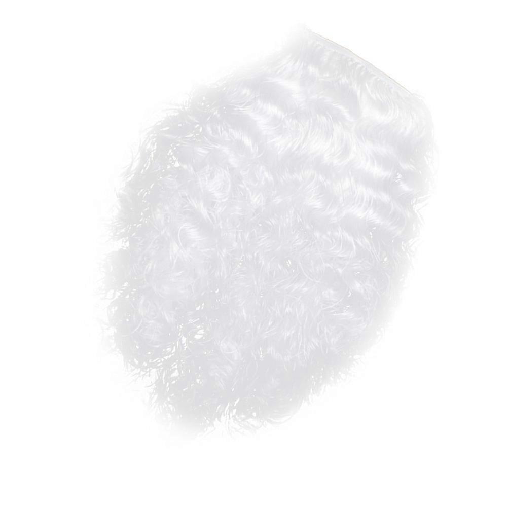 Hosszú göndör fehér Mikulás szakáll a karácsonyi partihoz Cosplay – Multi bajusz kiegészítő Mikulás jelmezhez, jelmezhez és ajándékhoz