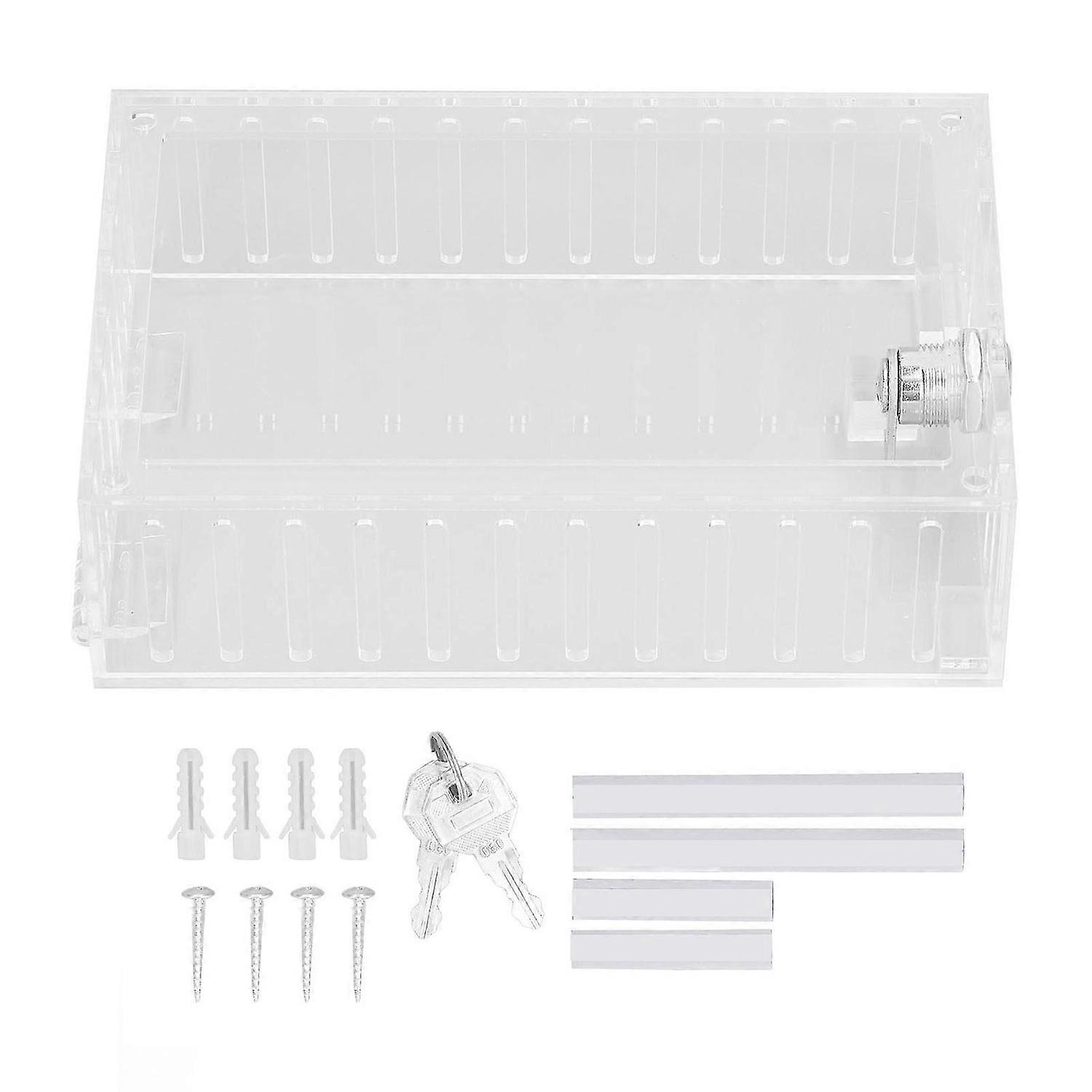 Thermostat Lock Box with 2 Keys Universal Clear Acrylic Plastic Cover Large Guard