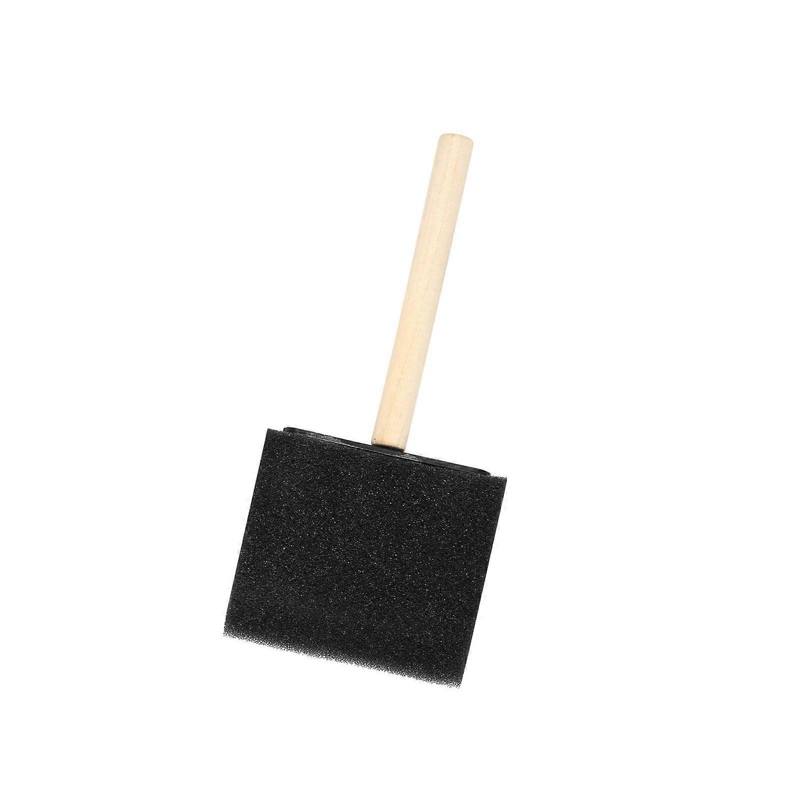 Multisize foam paintbrushes with wooden handles for craft projects and art supply brushes for home decor, 7.5cm wide.