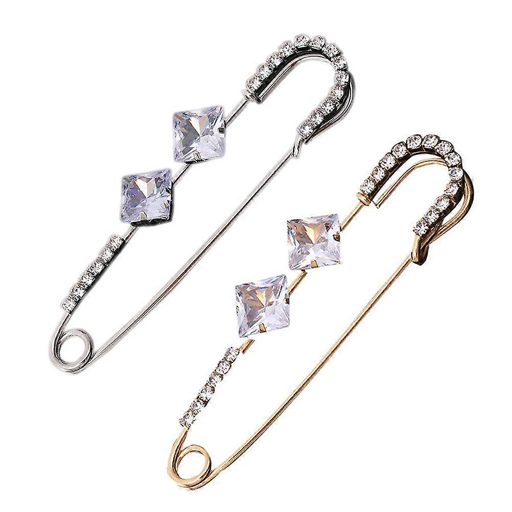 Elegant Shawl Clips 2Pcs Durable and Beautiful Clothing Accessories Built with Zinc Alloy and Zircon Designed for Various Occasions