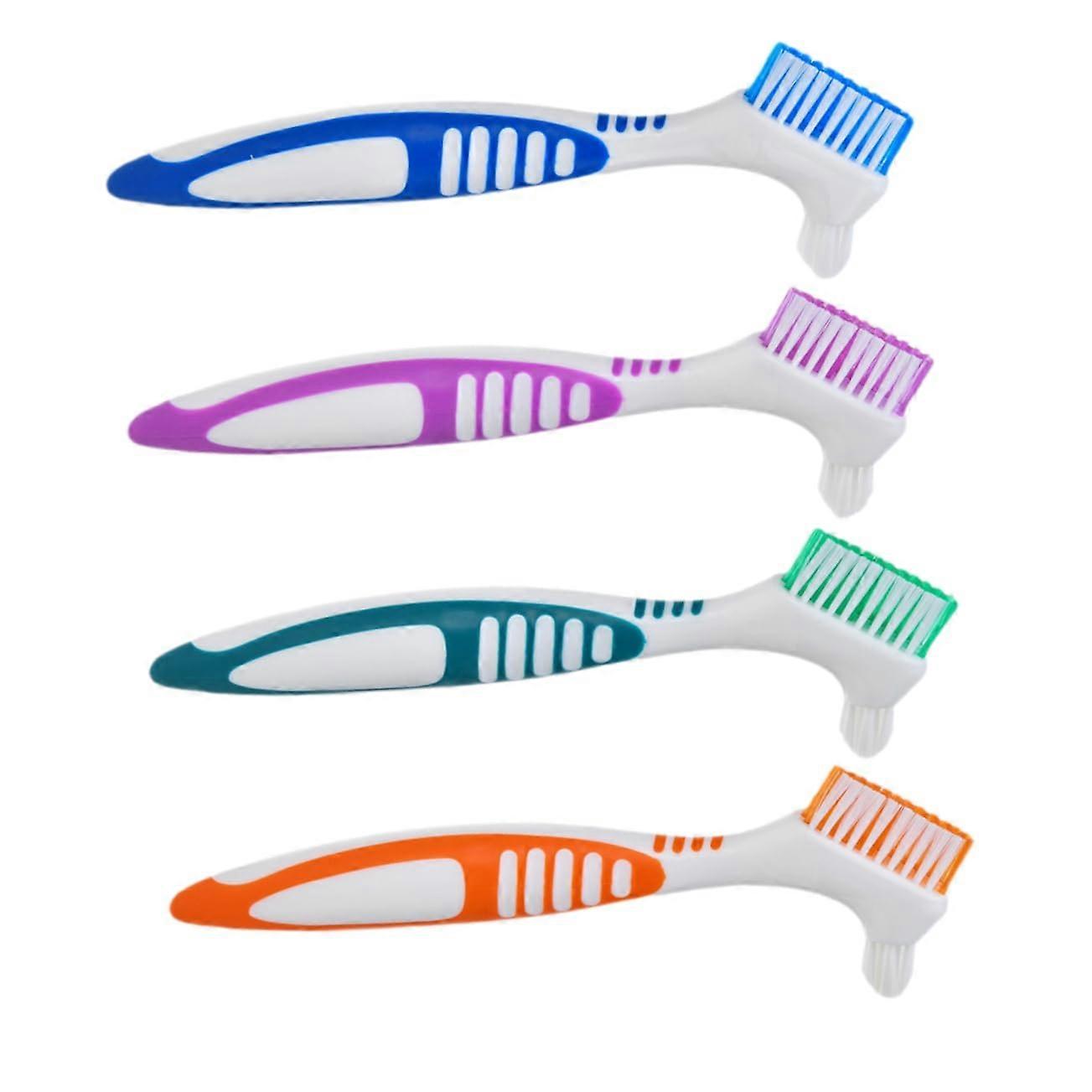 Denture Cleaning Brush Double Sided Soft Bristles for False Teeth