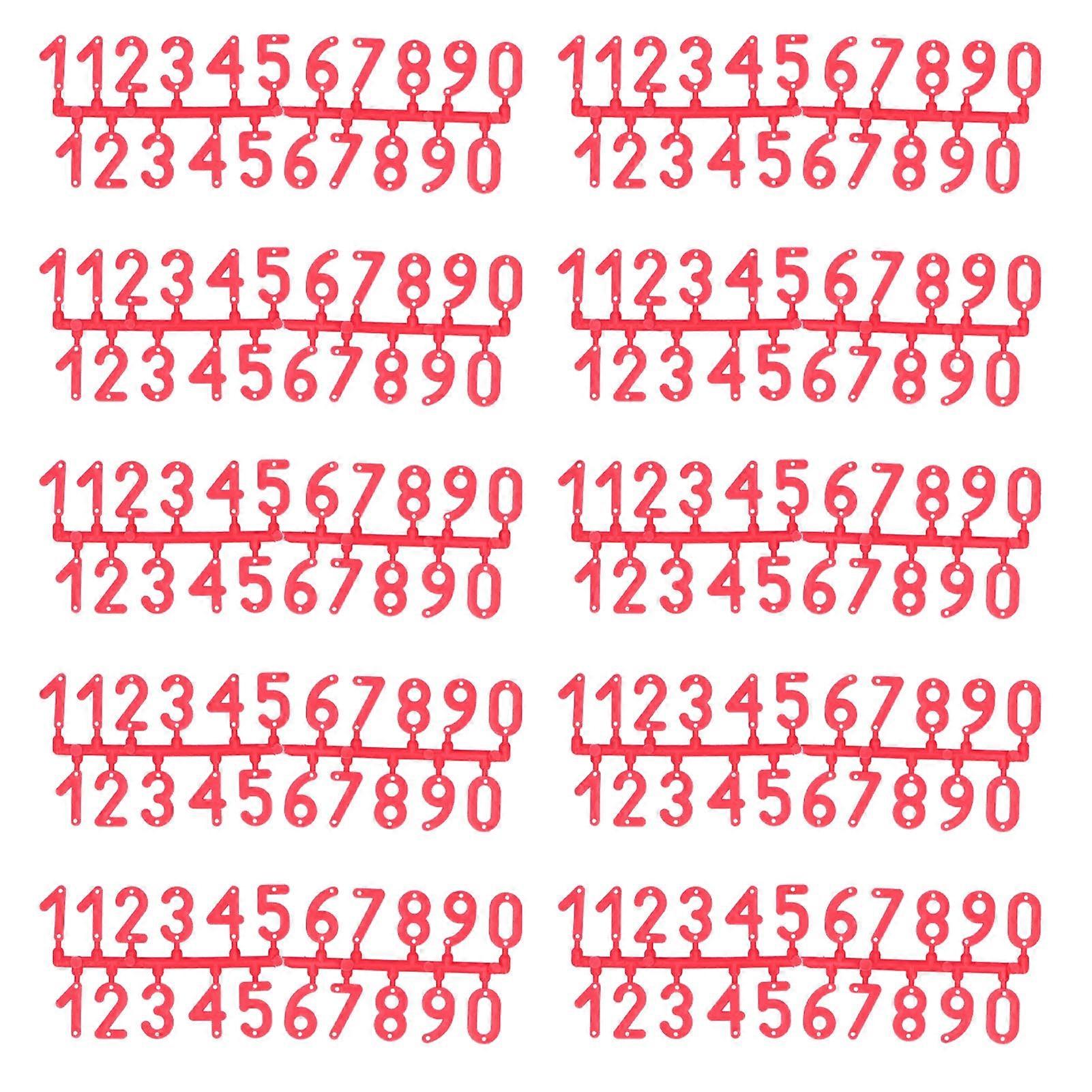10Set Plastic Number Tag Number Sign Number Marking for Residence Apartment Office Room Beehive