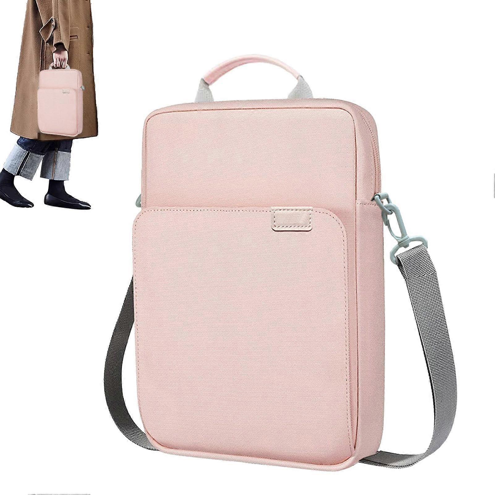Tablet Shoulder Bag, Tablet Case Handle Travel Bag with Shoulder Strap 13 Inch Tablet Case, Protective Case for Men and Women Pink