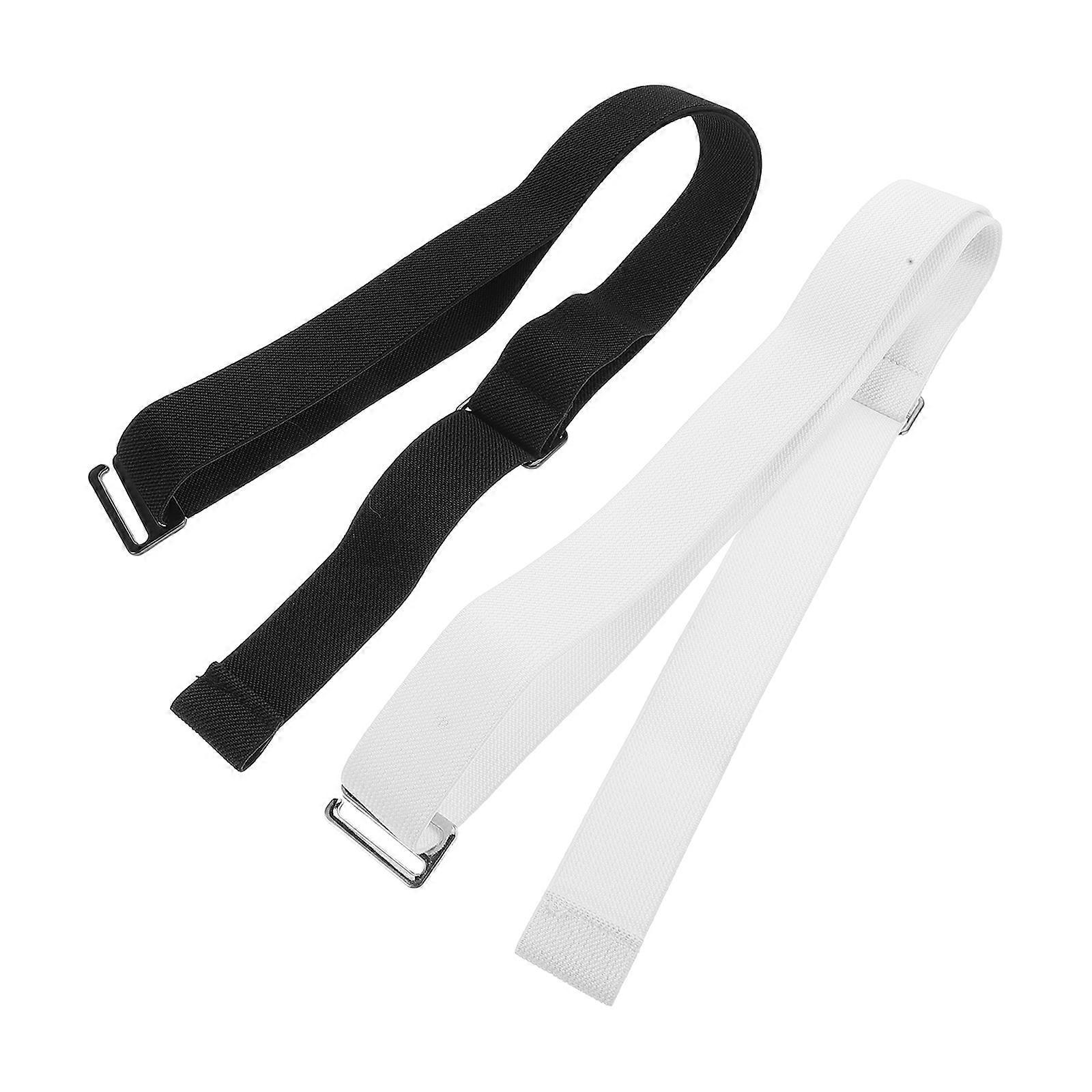 Adjustable Elastic Waist Belt for Women – Stretchy Invisible Flat Buckle, Comfortable Fit for Jeans, Pants, Dresses, Skirts – Black, White