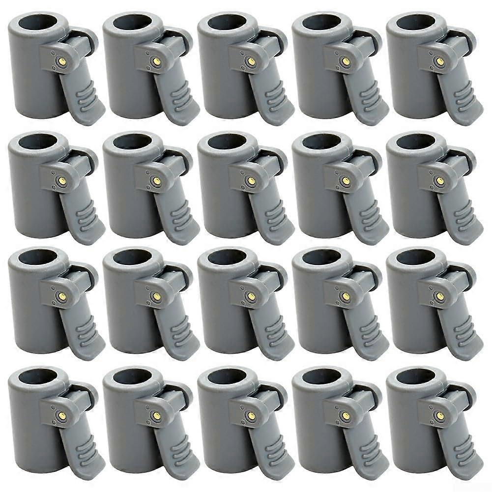 Camping Essentials 20 Pack Adjustable Tent Awning Pole Handles Fits 16 to 19mm (Grey) gray