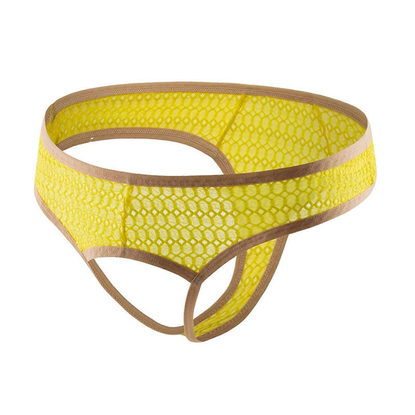 Men's Thong Yellow Size M, String Underwear, Swim Trunks, Boxer Briefs