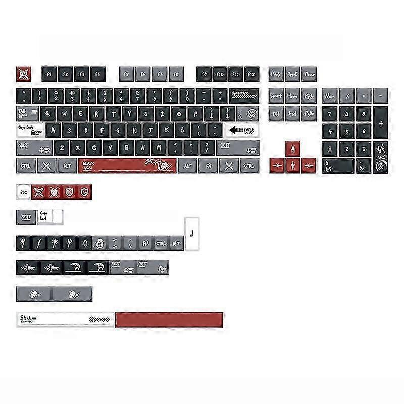 Dye Sublimation XDA Profile PBT Keycap Set for Mechanical Keyboards - 133 Keycaps for Customization & Enhanced Typing Experience