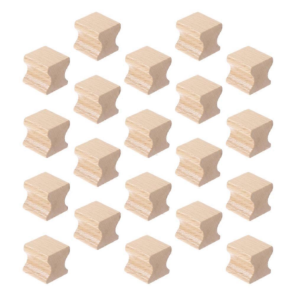 Wooden Stamp Handles for DIY Crafting Beige Color Perfect for Carving and Journaling 20 Pieces