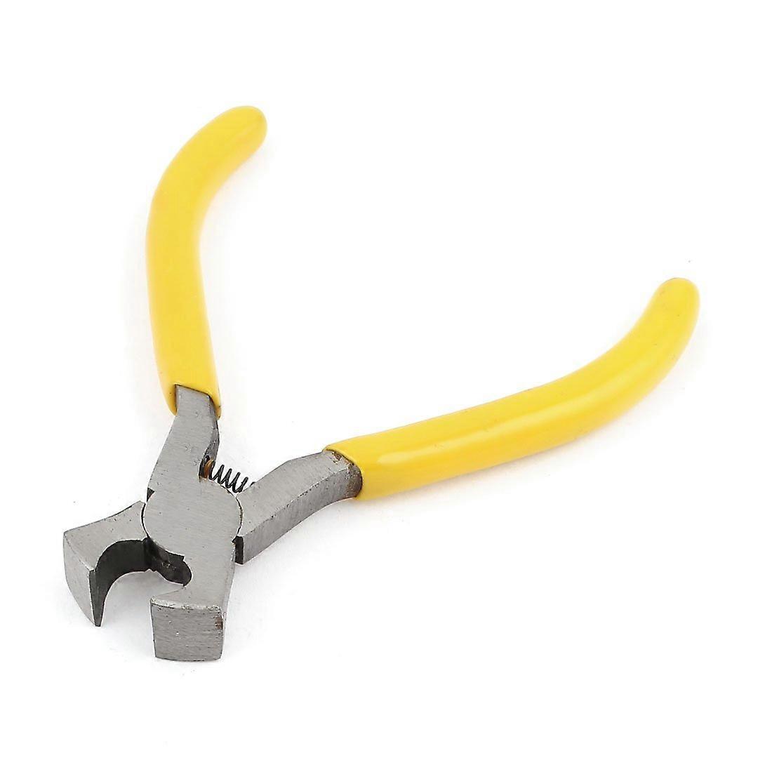 Yellow PVC Coated Handle Wire Cutter End Cutting Pliers 4 Inch Non-Slip Grip for Precision Wire Cutting
