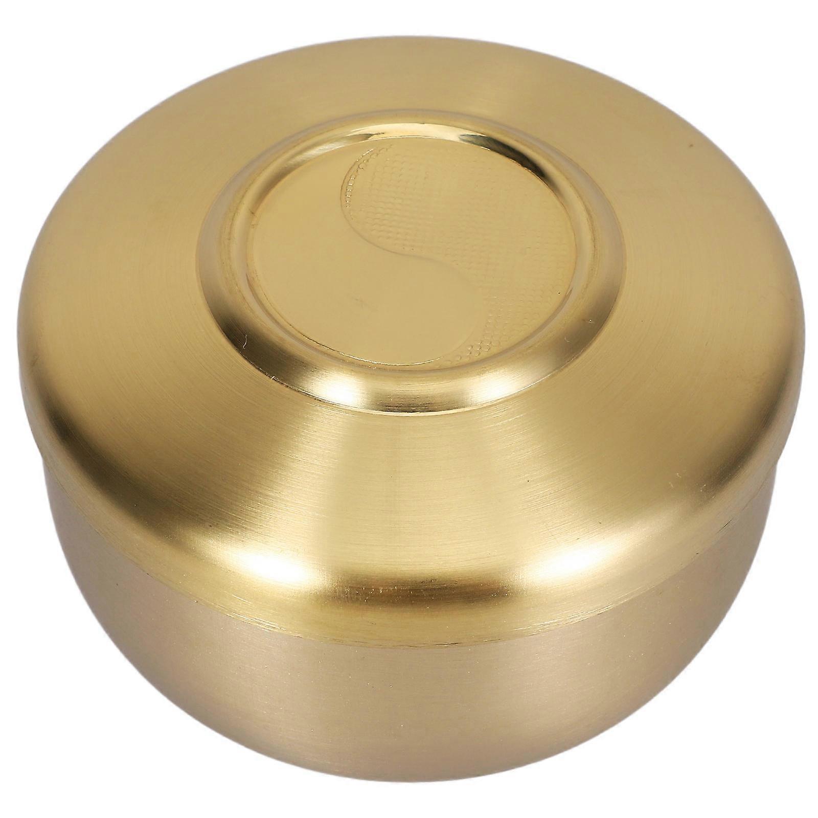 Golden Stainless Steel Rice Bowl with Lid for Multi Function