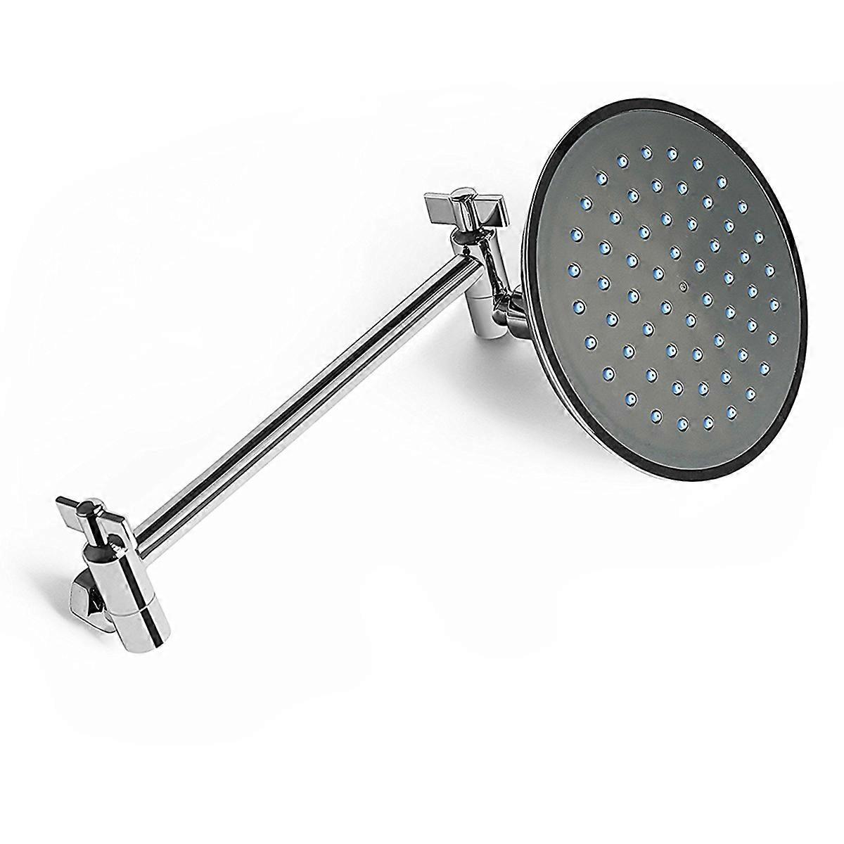Shower Head Extension Arm Made of Brass for Showering Use Silver Adjustable Height 0.5 Inch