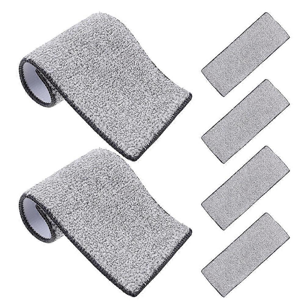 6pcs Reusable Fiber Mop Pads for Effortless Dry & Wet Cleaning – Easy Installation, Absorbent for Household Dirt and Spills
