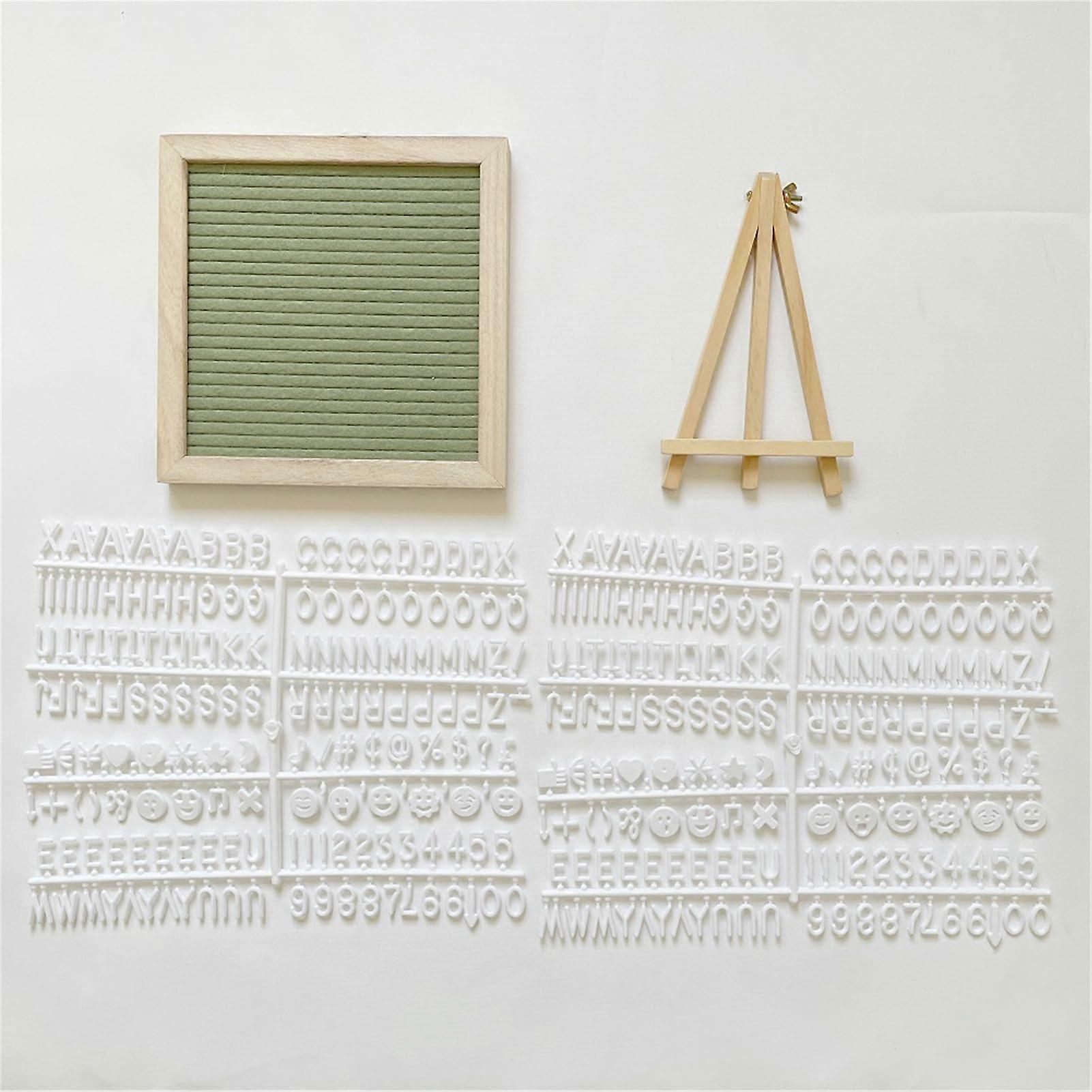 Felt Letter Board 20 cm with 340 Letters, Wooden Frame, Message Sign