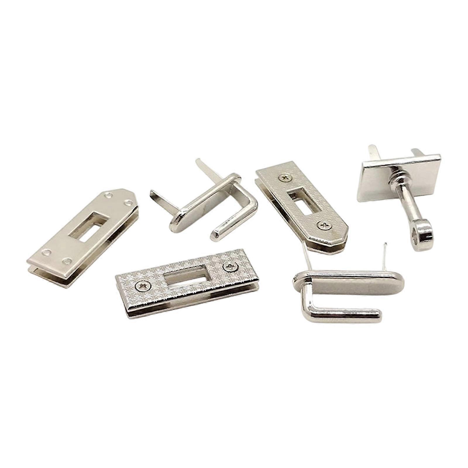 Multi Functional 6PCS Bag Closure Kit Metal Material Secure Fastener For Handbag Bag Making And DIY Crafts White
