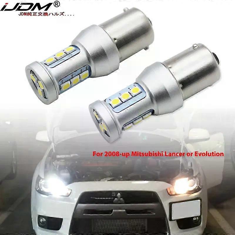 iJDM 1156 LED canbus Error Free White BA15S P21W LED Bulbs For 2008-up Mitsubishi Lancer or Evolution X Daytime Running Light