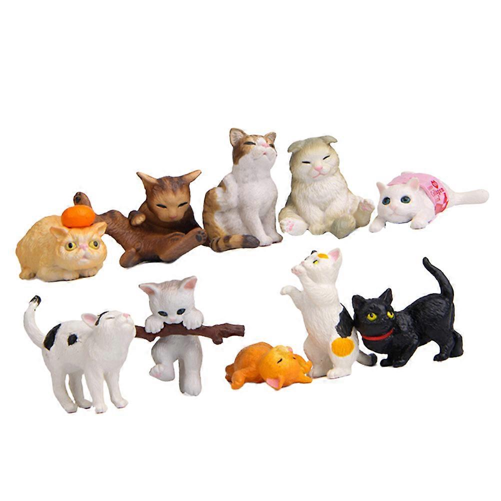 Cute Animal Doll Decorations Made of PVC Perfect for Home Car Assorted Color 10 Pieces
