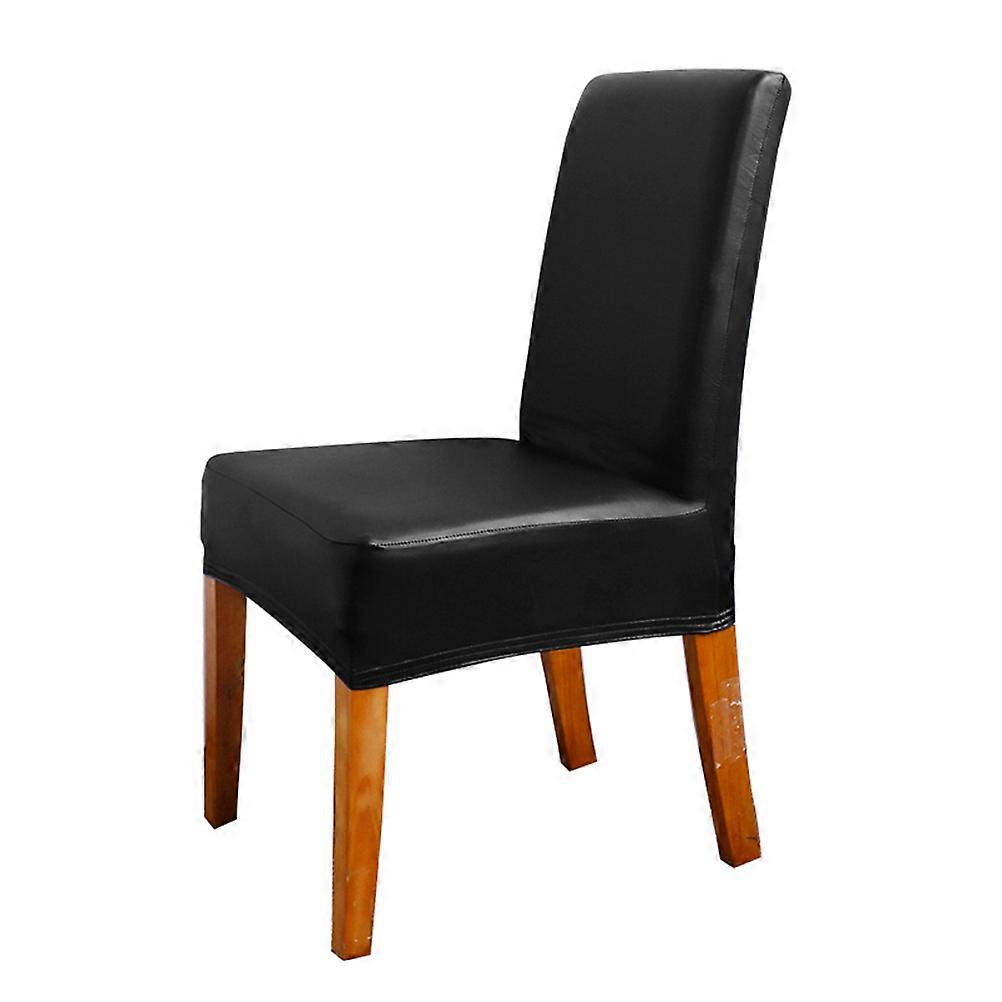 Black Stretch Chair Cover with Elasticity for Dining Chairs Polyester Protector for Hotel Party Use