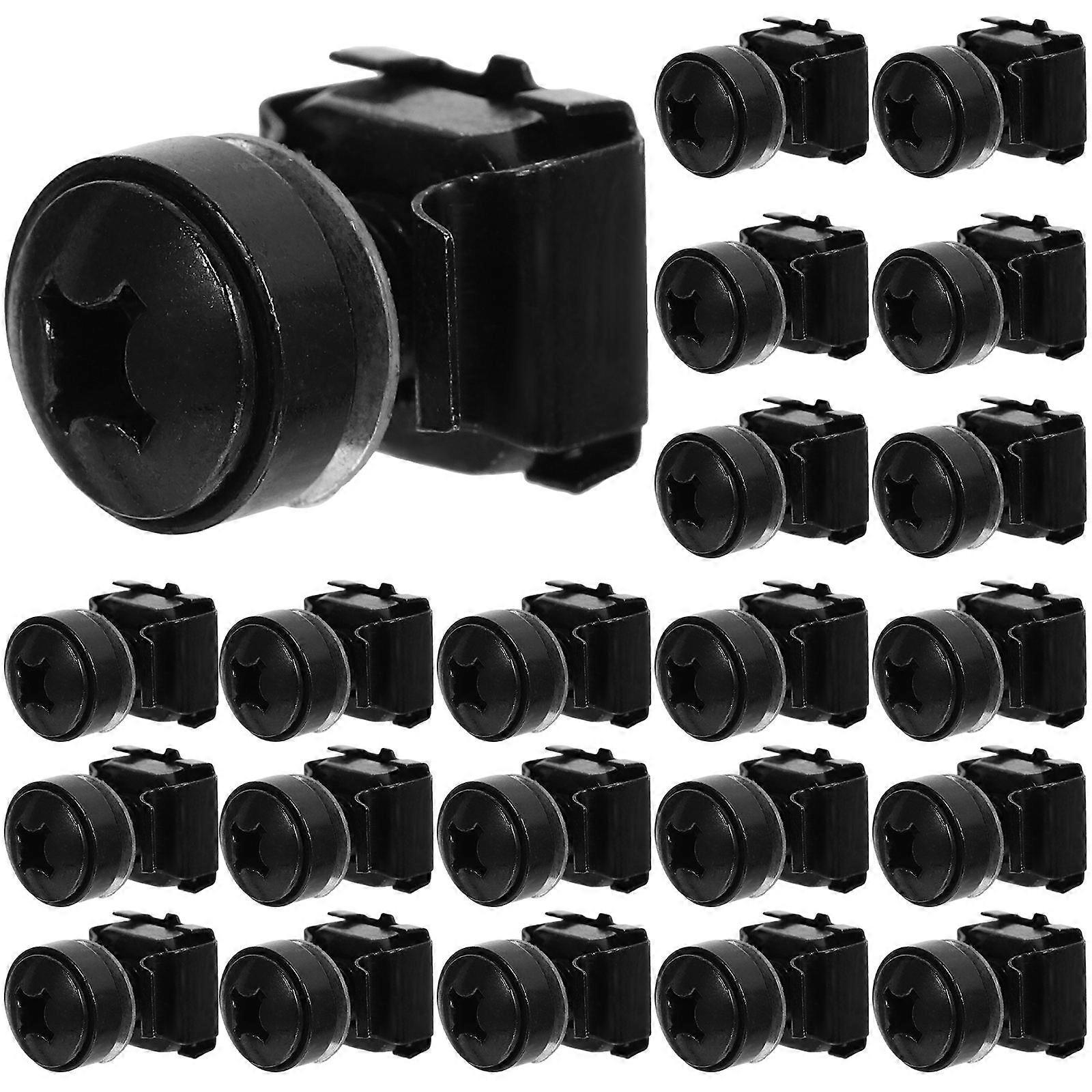50pcs Server Rack Cage Nuts Durable Screws Easy Installation Sturdy Corrosion Resistant Smooth Surface Design