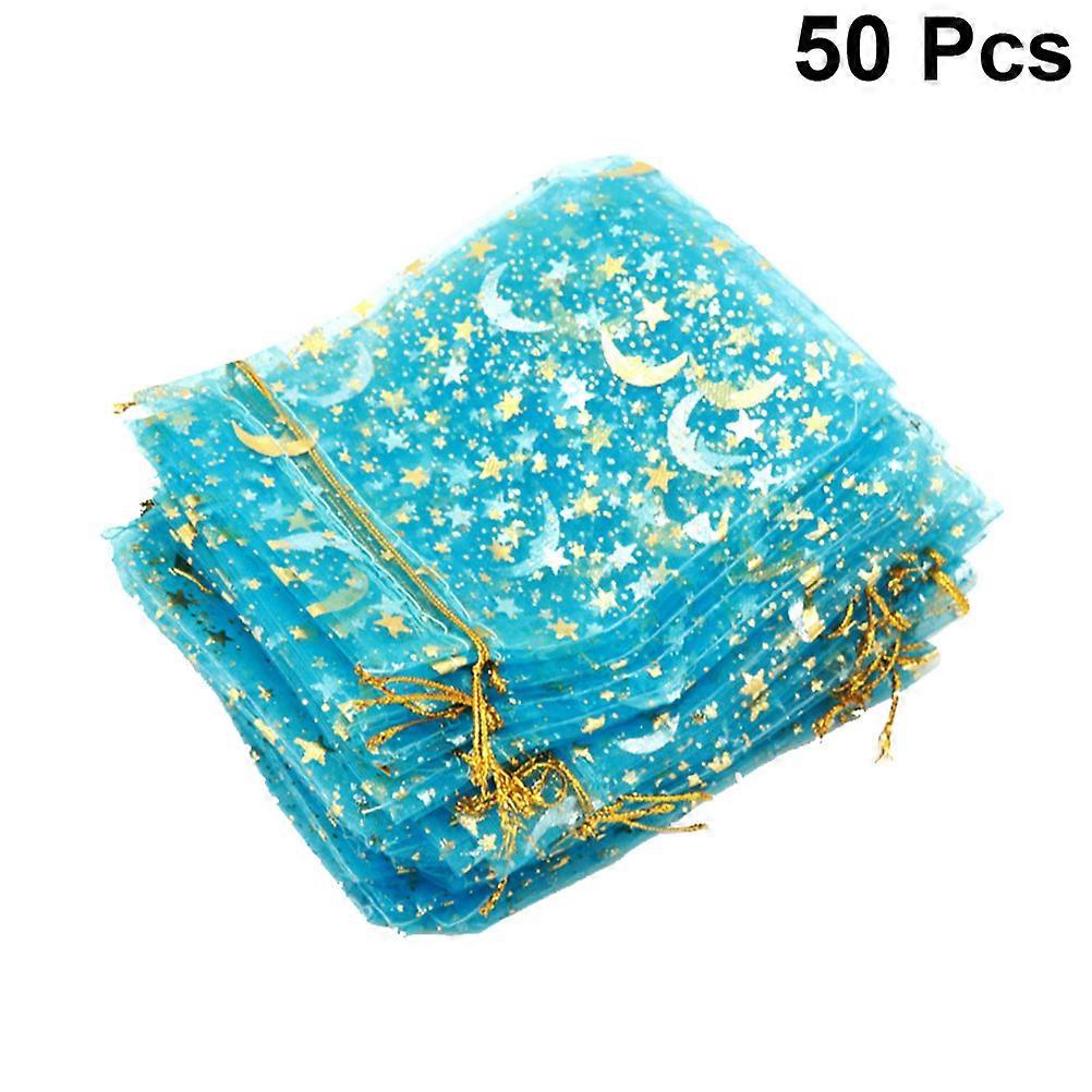 Wedding Candy Pouches Drawstring Design Rectangular Storage Craft Projects 50Pcs
