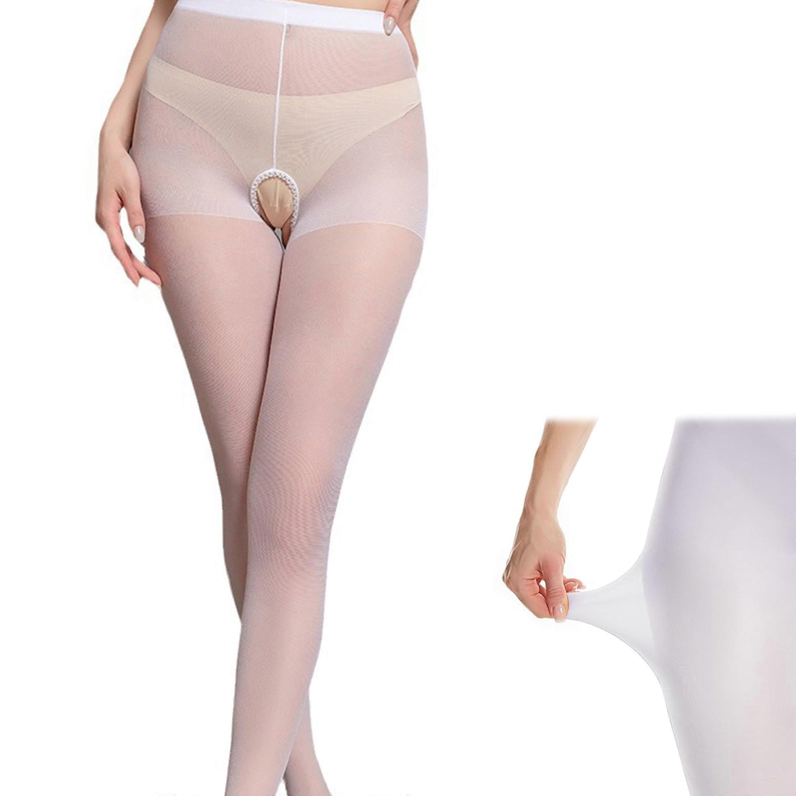 Women's Shiny Silk Texture High Waist Tights, Sexy Oil Shiny Leggings, Elastic Smooth Fine Fabric, d'Alene Model