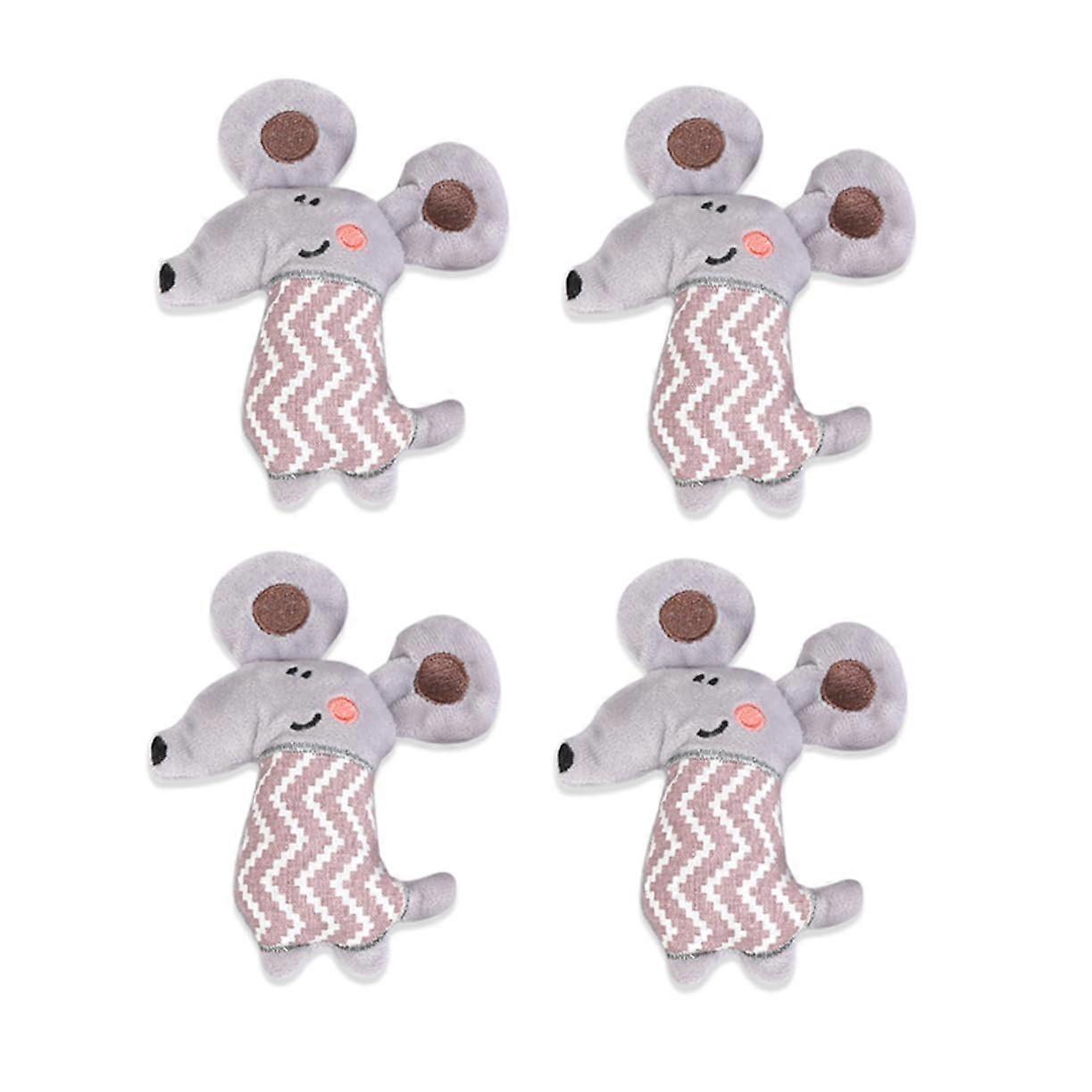 Catnip Cat Toys - 4 Pack Plush Catnip Pillows for Kittens - Soft Cat Accessories for Play and Relaxation