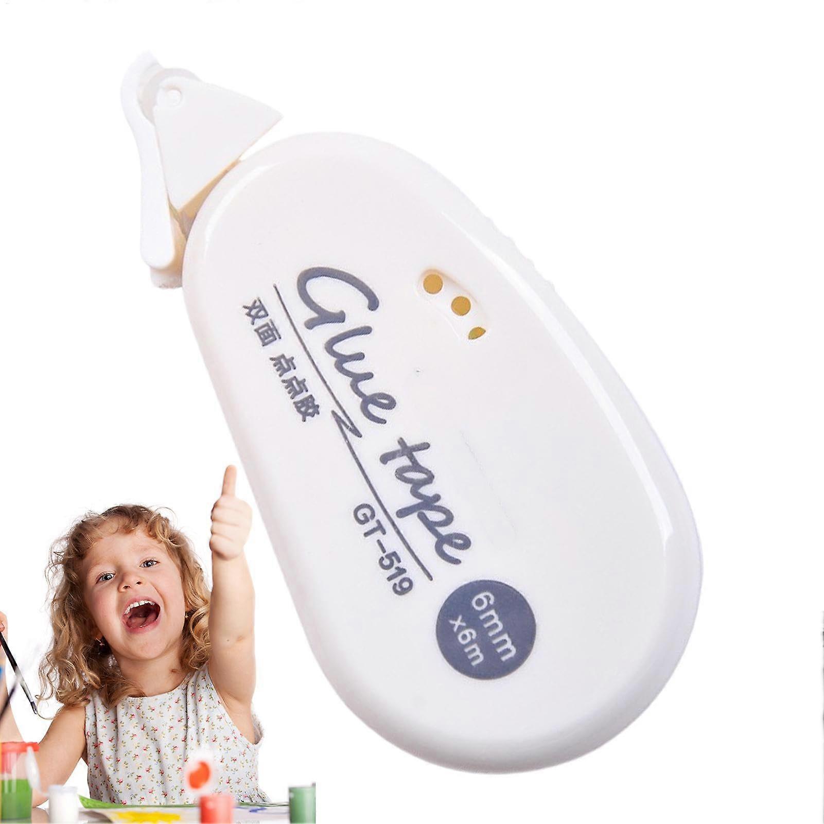 Double-Sided Tape Roller for Scrapbooking, White Tape Dispenser, Craft Adhesive Roller for Books and Journals, Journal Binding Tool