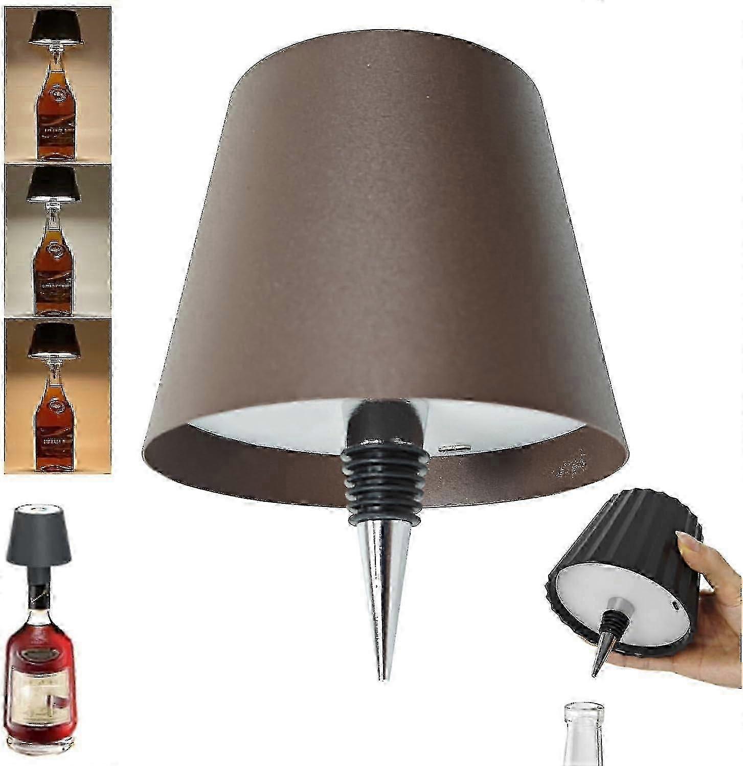Color-changing bottle lights for bars with USB recharge