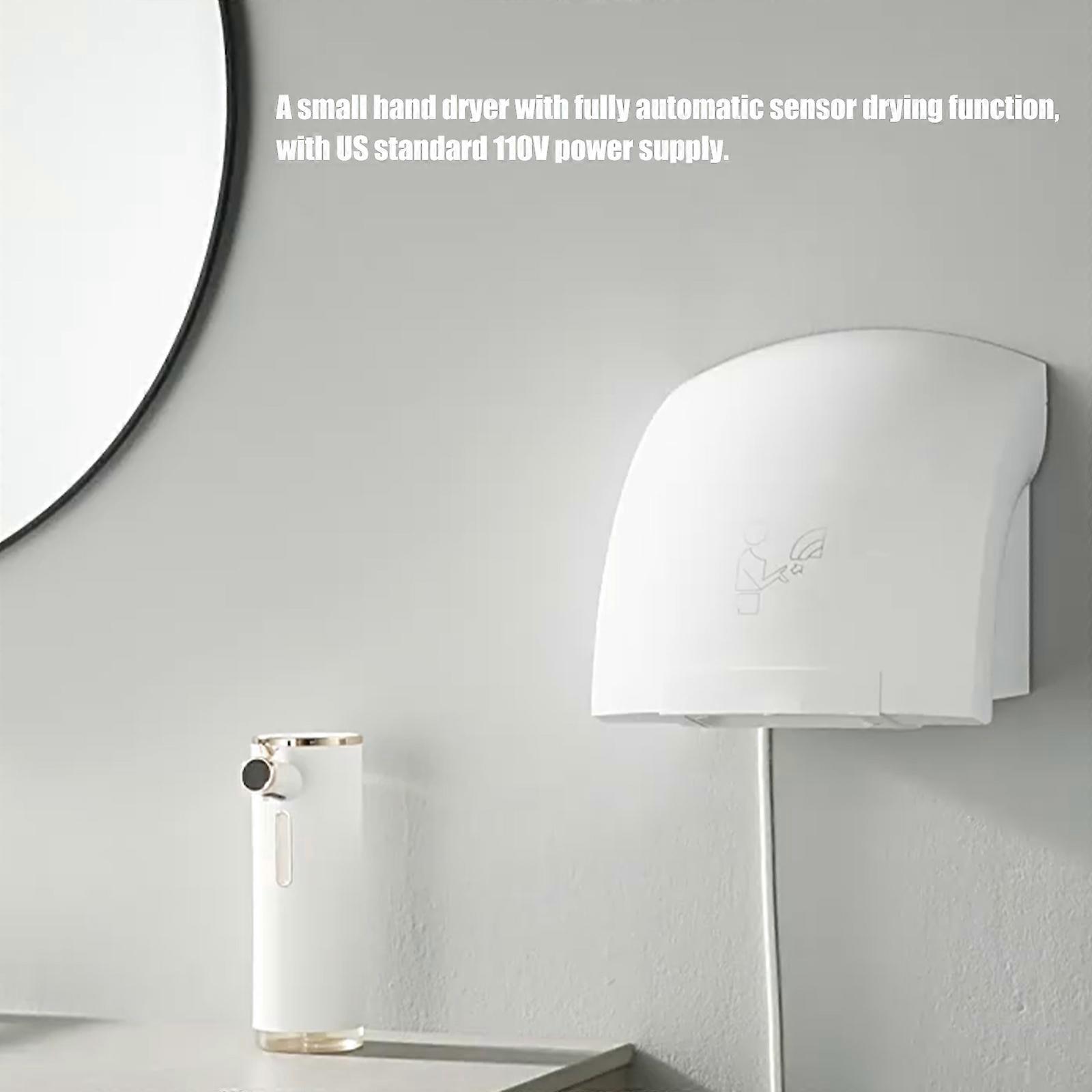 Automatic Hand Dryer 110V Small Commercial with Fast Speed Airflows ABS Construction Suitable for Efficient Drying Multicolor