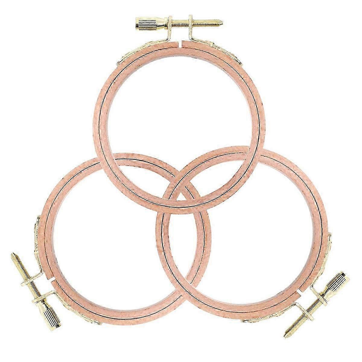 3-Pack Small 3-Inch Embroidery Hoops - Perfect for Craft Projects & Needlework Crafts