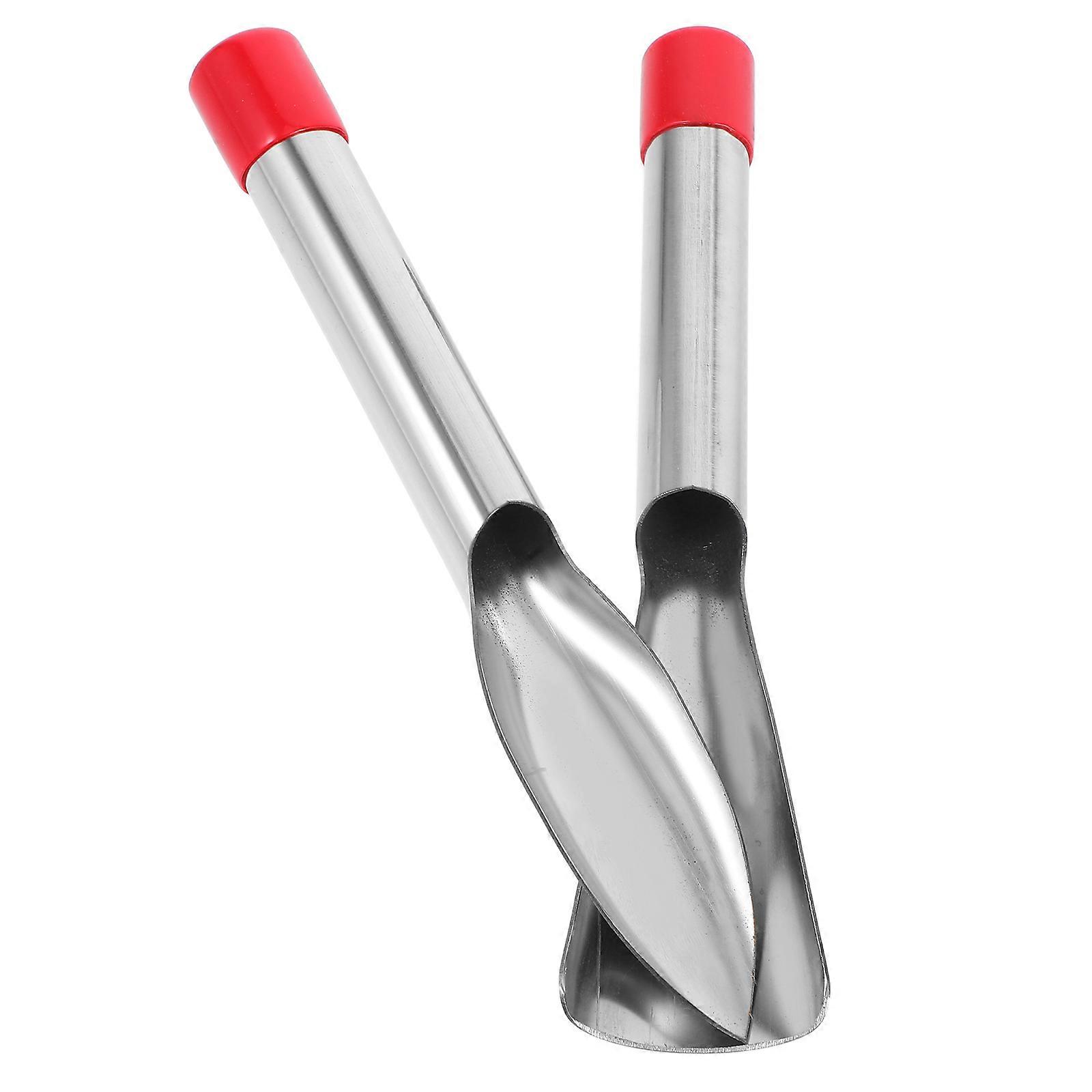 Stainless Steel Garden for Flower Soil with Comfortable Grip and Compact Design for Home Use Silver 2pcs