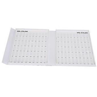 120 quadrados unhas gel cartela de cores falso unhas cor display stand manicure ferramentas