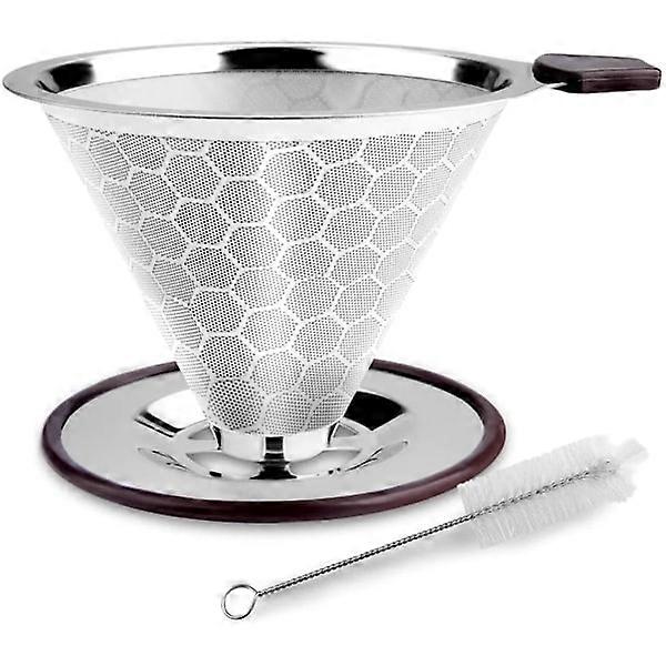 Stainless Steel Coffee Filter, Paperless Coffee Filter for Making Manual Coffee, Reusable Coffee Dripper