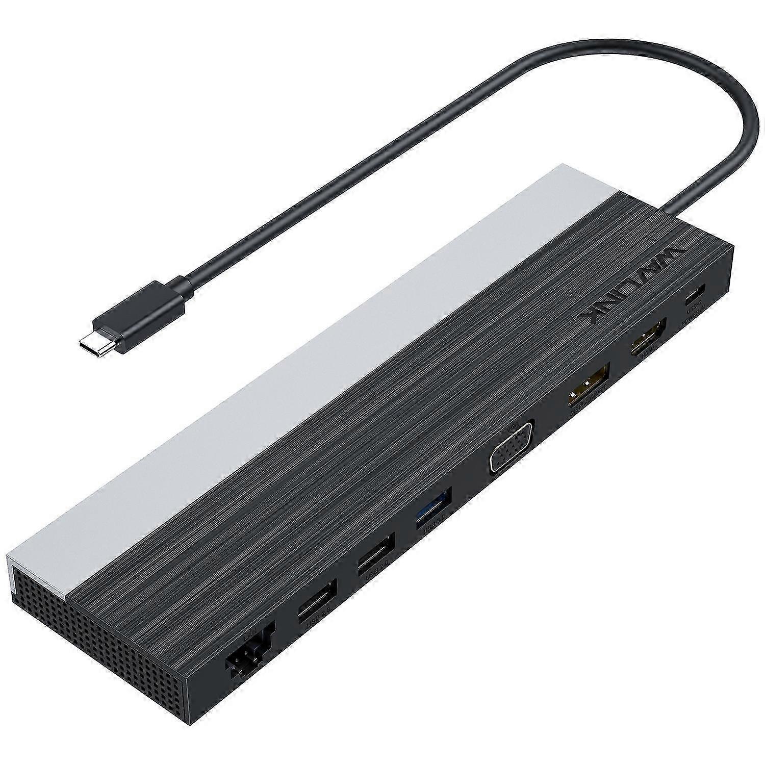 2025 Wavlink UMD03 Triple Display Adapter Typ-C Hub 12 in 1 Dockingstation