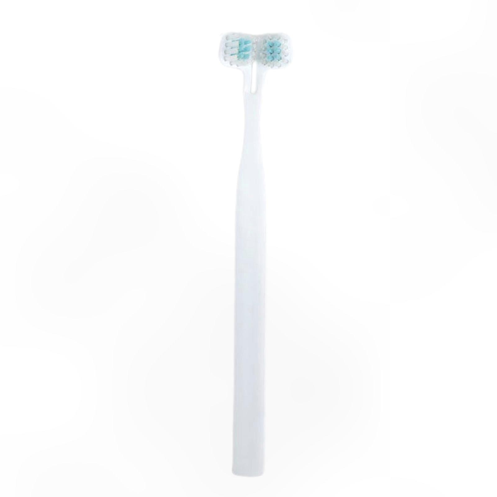 Double-Headed Pet Toothbrush with Soft Bristles for Dental Care Ergonomic Handle BPA-Free Plastic Ultra-Light Manual Clean Comfortable Grip