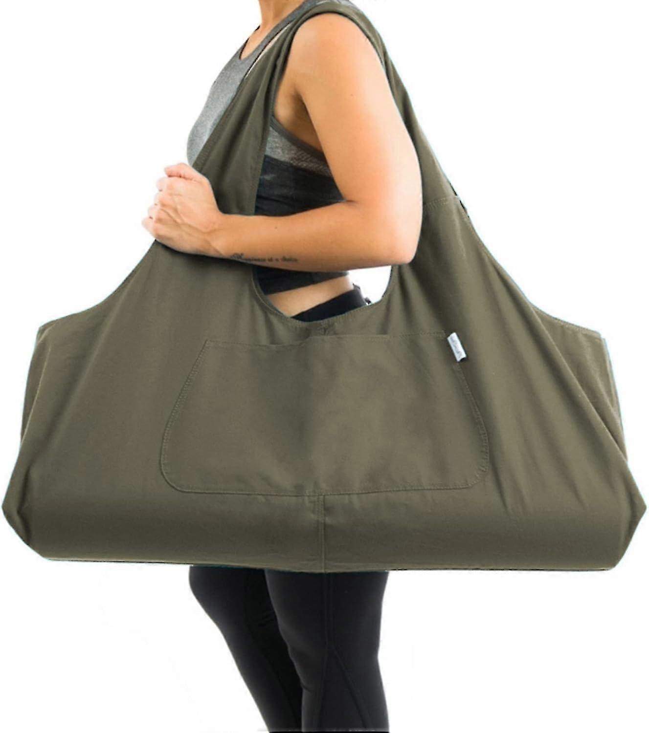 Large Yoga Mat Bag, Large Yoga Mat Hand-held Shoulder Bag with Side Pockets HG