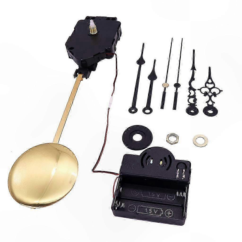Quartz Clock Movement Kit with Pendulum and 2 Pairs of Hands for Music Box Replacement